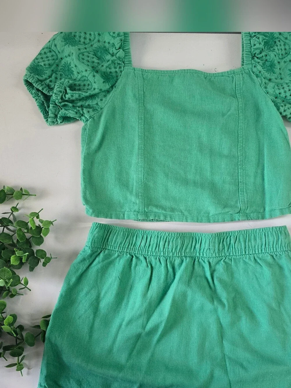5/$25 OLD NAVY:: Girls Green 2pc Summer Skirt Set - Picture 2 of 6